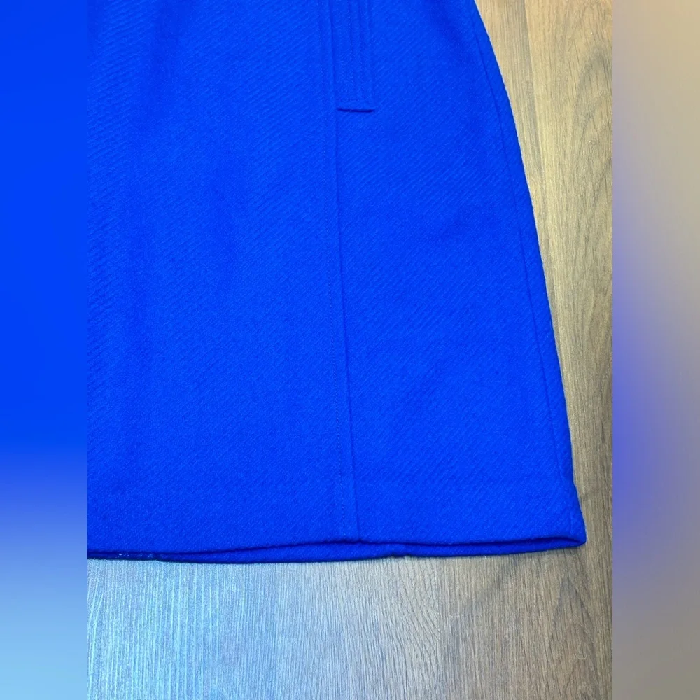 TALBOTS Women's Wool A-Line Skirt Royal Blue Professional Office Mini Academia 6